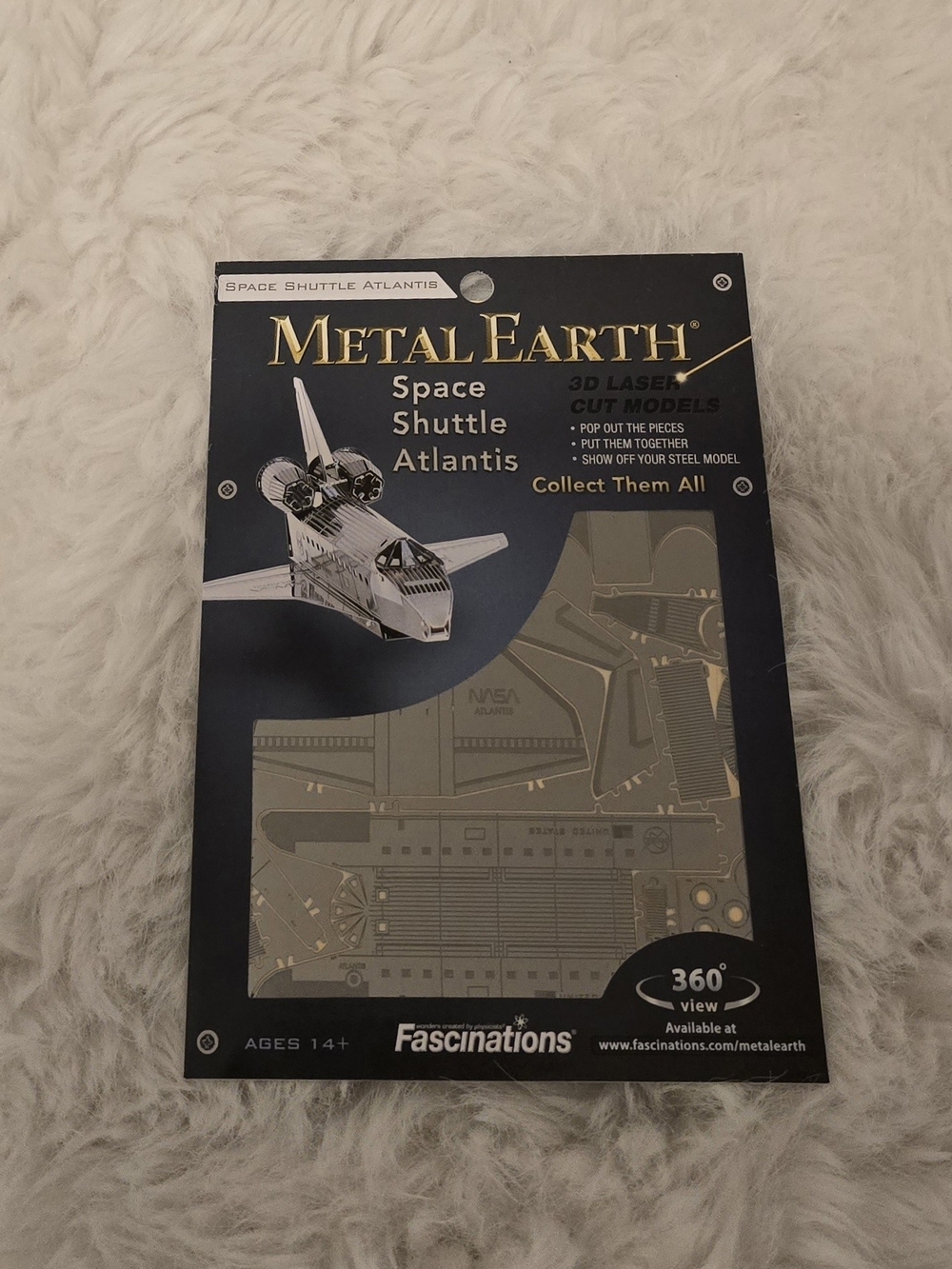 Metal Earth 3D Laser Cut Models Kit Bundle - Silver Aircraft & Shuttle - Picture 6 of 8